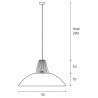 Le Gine C3 Suspension lamp in metal