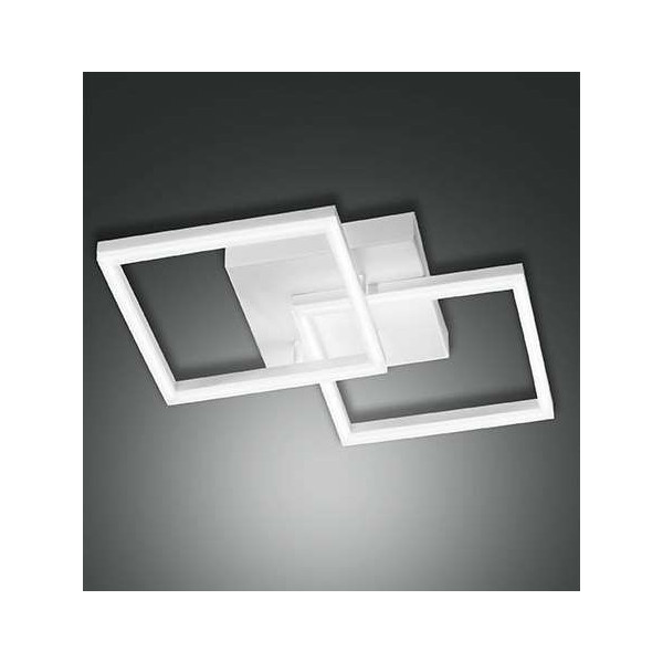 Bard double 45x45 cm Applique/Plafonnier Fabas Luce aluminium et méthacrylate / Vellini
