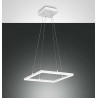 Bard 42x42 cm Fabas Luce pendant lamp in aluminum and methacrylate / Vellini