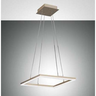 Bard 42x42 cm suspension lamp structure in aluminum and methacrylate Led 39W 3000K