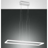 Bard 92x32 cm Lampada a Sospensione Fabas Luce in alluminio e metacrilato / Vellini