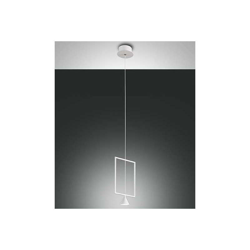 Hanging Lamp Fabas Luce SIRIO Square / Vellini