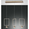 Hanging Lamp Fabas Luce SIRIO 3 Square / Vellini