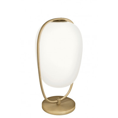 Lannà table lamp diffuser in layered and blown opal glass 20W E27
