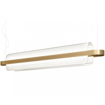 Nami suspension lamp diffuser in curved textured glass Led 15W 2700K