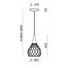 Hanging Lamp Linea Light MONGOLFIER 8140 / Vellini