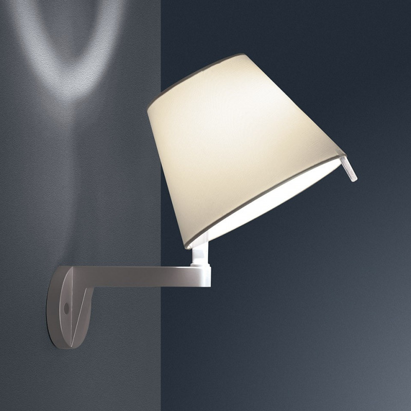 Melampo Wall lamp diffuser in silk satin 46W E14