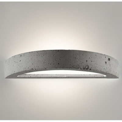 2455 lightened concrete wall lamp with 18W Led glass diffuser