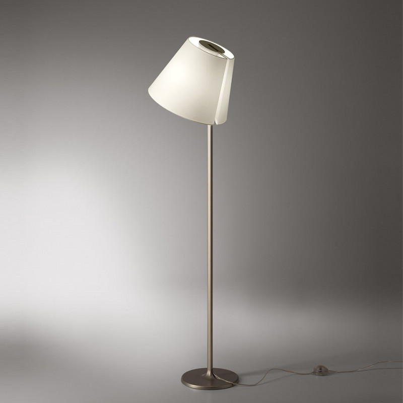 Melampo Floor lamp diffuser in silk satin fabric 57W E27