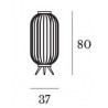 Chaplin 195/64 Floor lamp in shaped and powder coated steel rod 53W E27