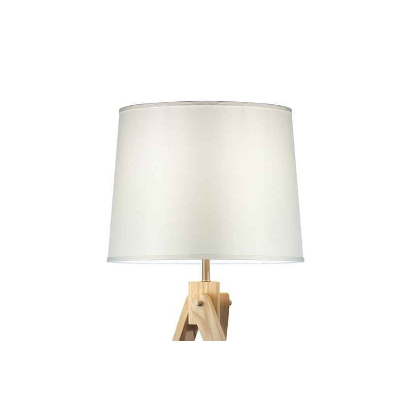 Zaria Floor lamp wooden frame and fabric shade 25W