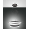 Suspension lamp Fabas Luce Giotto double Led 65W