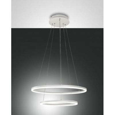 Giotto doppio lampada a sospensione in metallo e diffusore metacrilato Led 65W