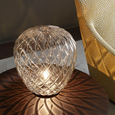 Pinecone Table lamp blown glass diffuser