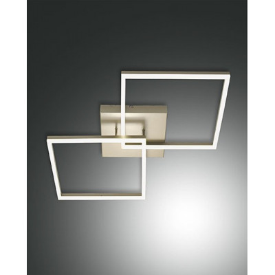 Bard double 65x65 cm wall/ceiling lamp structure in aluminum and methacrylate Led 52W 3000K