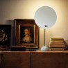 Kuta Table lamp circular reflector in aluminium 100W E27