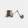 Reporter 271.05 arm w/joint 1 light wall lamp in iron and brass 46W E27