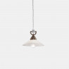 Tabià 212.07 Small 1 light pendant lamp in glass with antiqued brass frames 46W E14