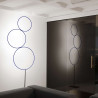 Sorry Giotto 3 floor lamp black painted base and structure and blue hand-painted copper circles Led 1W 2700K