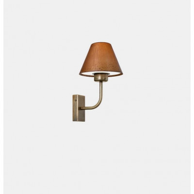 Fiord 1 light outdoor wall lamp IP54 in brass and copper 48W G9