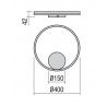 Applique / Plafonnier Redo Group Orbit Ø 40 lumière indirecte
