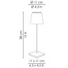 Lampe de table rechargeable Zafferano Poldina x Peanuts Led IP65