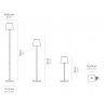 Rechargeable table / floor lamp Zafferano Poldina Pro L Led IP54