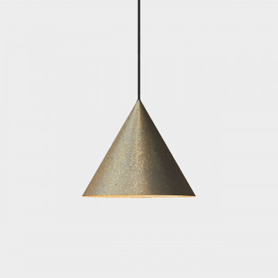 Cone Ø 25 pendant lamp IP55 for outdoor in brass 10W E27