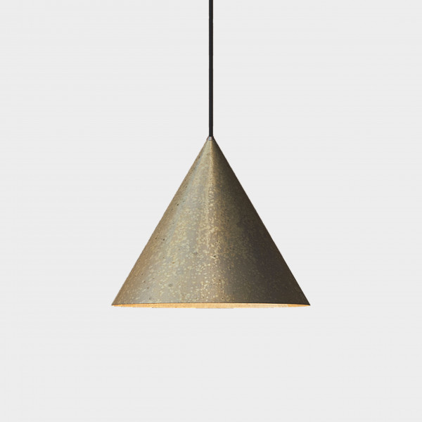 Cone Ø 35 Pendant Lamp IP55 for outdoor Il Fanale in brass