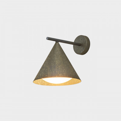 Cone 286.18 IP55 outdoor wall lamp in brass 10W E27