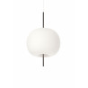 Kushi XL suspension lamp diffuser in layered and blown opal glass 70W E27