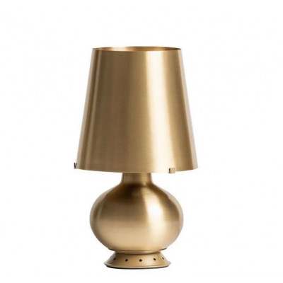 Fontana Media Brass table lamp diffuser and base in satin brass