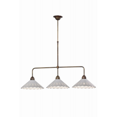 Fior di Pizzo 065.25 3 lights chandelier in ceramic and brass 46W E27