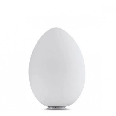 Uovo Piccolo lampada da tavolo in vetro soffiato bianco satinato