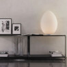 Uovo Large Table lamp in frosted white blown glass 100W E27