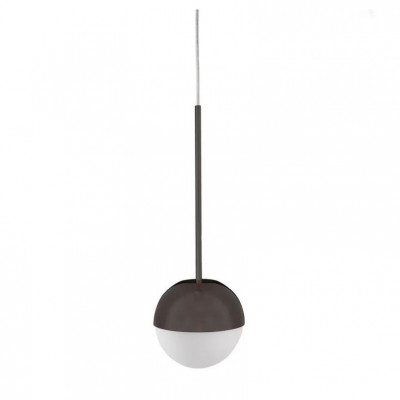 Pallina Suspension lamp with diffuser in satin opal blown glass