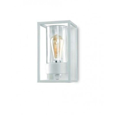 Cubic 3365 transparent glass for outdoor wall lamp IP44 die-cast brass body 52W E27