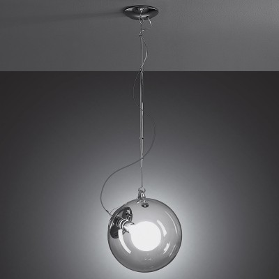 Miconos Suspension lamp diffuser in transparent blown glass 23W E27