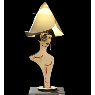 Upset Design Dania table lamp in birch wood 15W E27