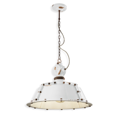 Industrial C1720 Suspension lamp in ceramic 105W E27