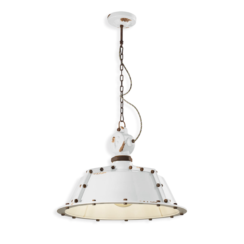 Suspension lamp in ceramic Ferroluce Ferroluce Retrò Industrial C1720 / Vellini