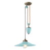 Colors C1632 Suspension lamp up and down in ceramic and burnished brass by Ferroluce Ferroluce Retrò / Vellini