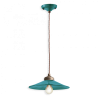 Colors C1635 Suspension lamp in ceramic and burnished brass by Ferroluce Ferroluce Retrò / Vellini