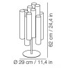 Toot Table Lamp KDLN diffusers in colored and satin Plexiglas / Vellini