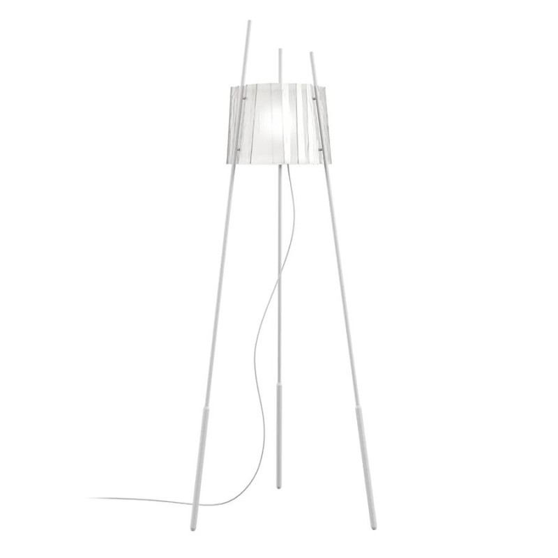 Tyla floor lamp with blown and sandblasted glass