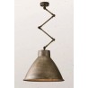 Large Loft w/joint 1 light Il Fanale Suspension Lamp in iron and brass