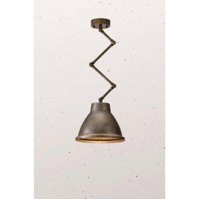 Loft Small w/joint 1 light suspension lamp in iron and brass E27