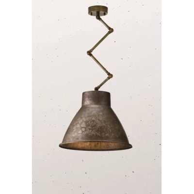 Loft Medium w/cable 1 light suspension lamp in iron and brass E27