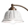 Anita 061.17 curved Wall Lamp Il Fanale in ceramic and brass / Vellini