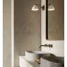 Anita 061.17 curved Wall Lamp Il Fanale in ceramic and brass / Vellini
